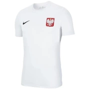 Koszulka dziecięca POLSKA Nike Dri-FIT Park VII biała sportowa, piłkarska