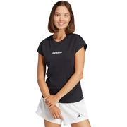 Koszulka damska adidas Essentials Linear Cotton czarna JC8238
