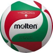 Piłka siatkowa MOLTEN  V4-M4000 zielono-biało-czerwona rozmiar 4