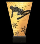 Trofeum szklane 20,5cm - NARCIARSTWO - VL1-B/SKI2/BK