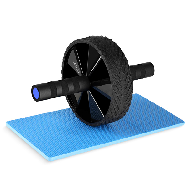 Kółko do ćwiczeń mięśni brzucha AB WHEEL PRO niebieskie