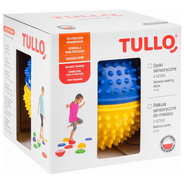 TULLO Półkula sensoryczna 2 szt. niebieska , żółta 