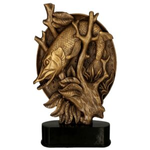 Statuetka odlewana brązowa WĘDKARSTWO RFST3049-28/BR