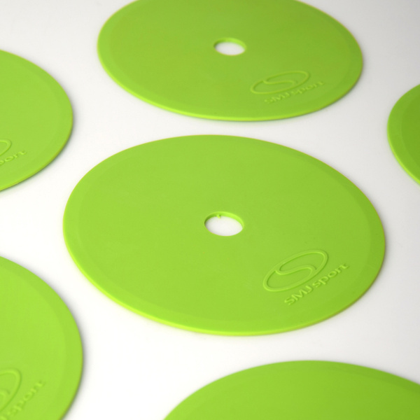 Znaczniki pola płaskie okrągłe Smj 12 szt. zielone ZPO-G