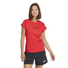 Koszulka damska adidas Essentials Linear Cotton czerwona JG8661