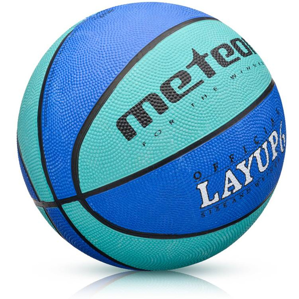 Piłka do koszykówki Meteor LAYUP niebieska rozmiar 6