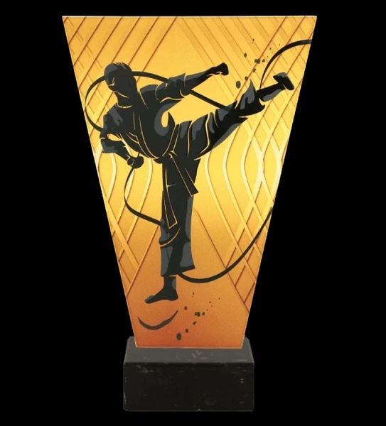 Trofeum szklane 22,5cm - KARATE - VL1-A/KAR/BK