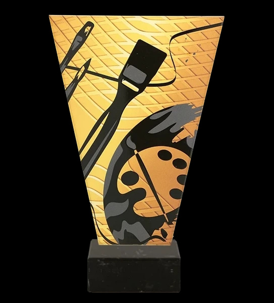 Trofeum szklane 15cm - MALARSTWO - VL1-D/PAI/BK
