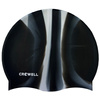 Czepek pływacki silikonowy Crowell Multi Flame czarno-szary
