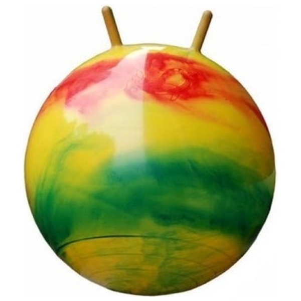Piłka skacząca z uszami wielokolorowa rehabilitacyjna 45 cm