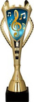 Puchar plastikowy złoty - MUZYKA H-41,5cm 7243/MUS-B