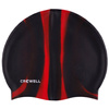 Czepek pływacki silikonowy Crowell Multi Flame czarno-czerwony