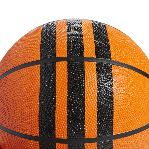 Piłka koszykowa adidas 3-Stripes Rubber X2 pomarańczowo-czarna roz 5