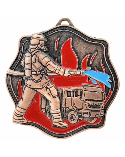 Medal metalowy brązowy STRAŻ M108/B