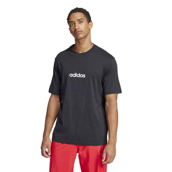 Koszulka męska adidas ESSENTIALS czarna bawełniana