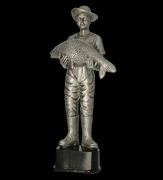 Statuetka odlewana 30cm - wędkarz