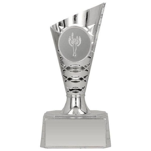 Puchar plastikowy srebrny- SILA H-11cm 9201/S