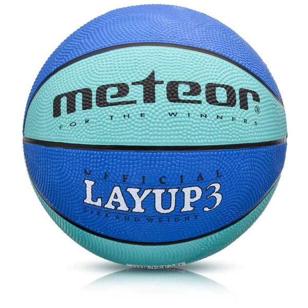 Piłka koszykowa Meteor LayUp 3 niebieska 07080