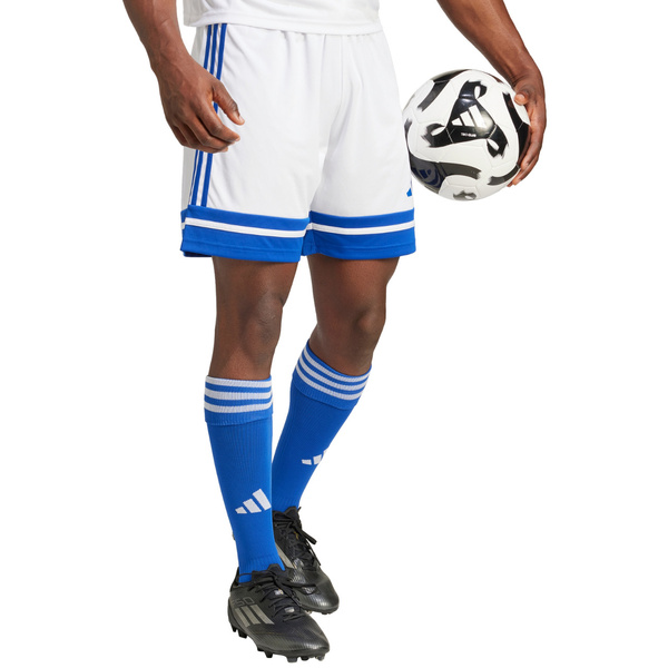 Spodenki męskie adidas Squadra 25 biało-niebieskie JH3409