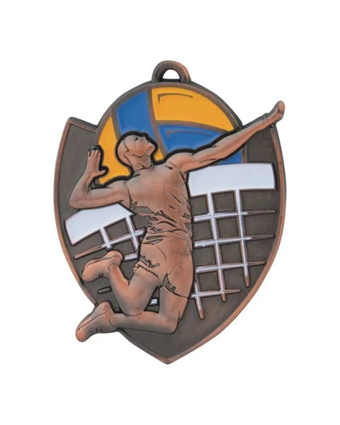Medal metalowy brązowy SIATKÓWKA M10/B