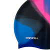 Czepek pływacki silikonowy Crowell Multi Flame niebiesko-różowo-czarny C4066