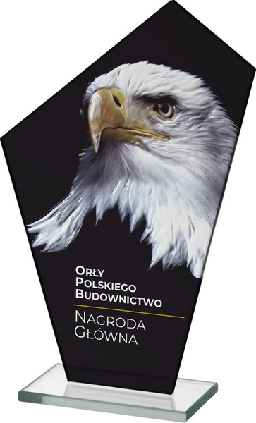 Trofeum szklane grawerowane + wypełnienie farbą