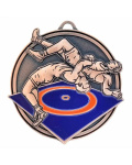 Medal metalowy brązowy ZAPASY M107/B