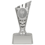Puchar plastikowy srebrny- SILA H-11cm 9201/S
