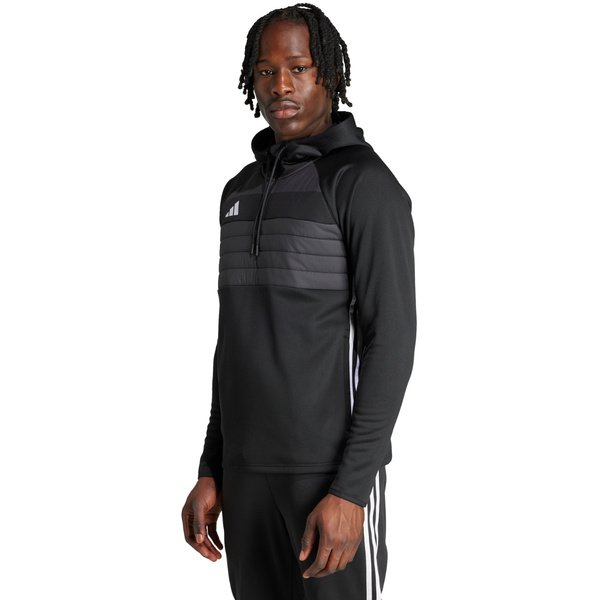 Bluza męska adidas Tiro 25 Essentials Winterized Trainig czarno-szara JN9466