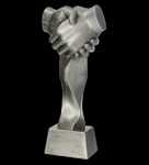 Statuetka odlewana - uścisk dłoni