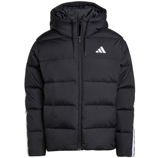Kurtka męska adidas Essentials Climawarm 3 Stripes Puffer Down Hooded czarna JM4165