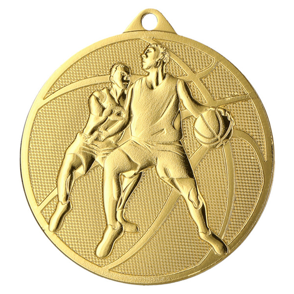 Medal złoty, stalowy Koszykówka średnica 50 mm
