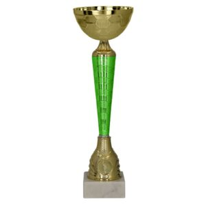 Puchar metalowy złoto-zielony uniwersalny 9287