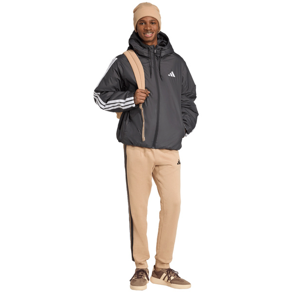 Kurtka męska adidas Essentials Climawarm 3-Stripes Insulated Hooded czarna JM4042