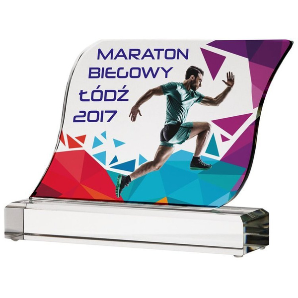 Trofeum szklane z odklejoną podstawą C065/FP