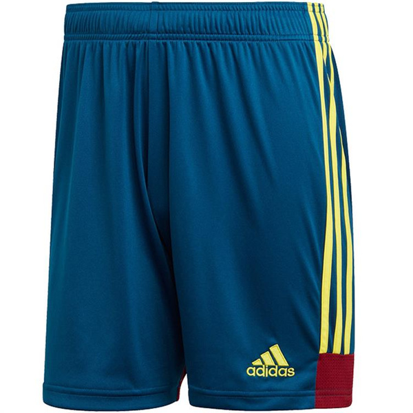 Spodenki męskie adidas Tastigo 19 Shorts niebiesko-bordowo-żółte DU4411