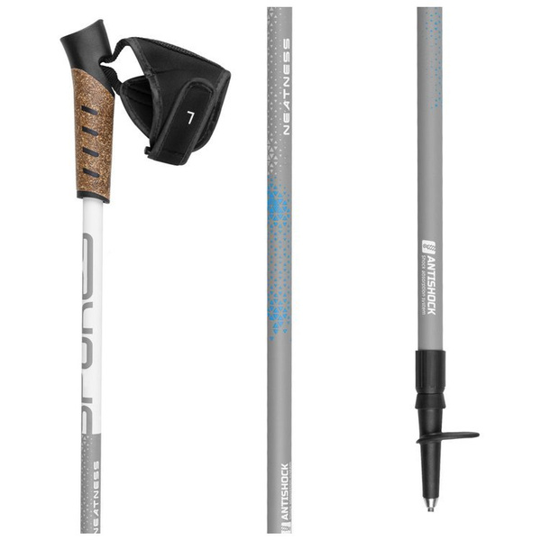 Kije Nordic Walking Spokey NEATNESS II szaro-białe aluminiowe