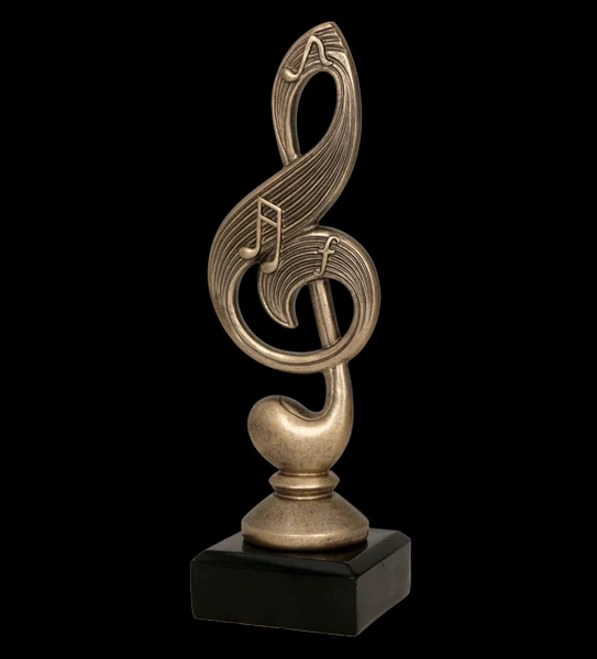 Statuetka odlewana 17,5cm - MUZYKA - RTY3859C/BR