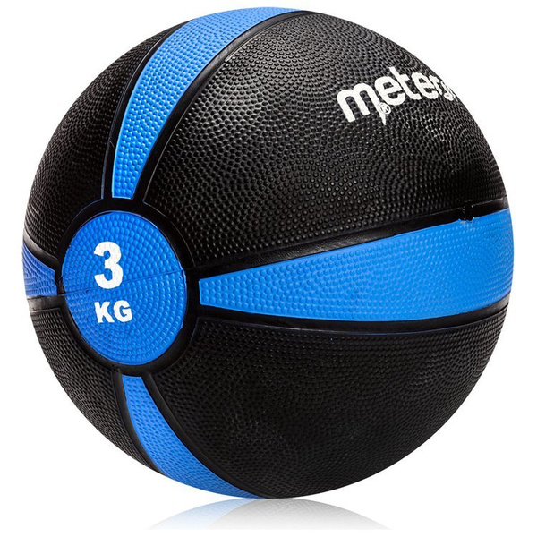 Piłka rehabilitacyjna Meteor Cellular czarno-niebieska 3kg