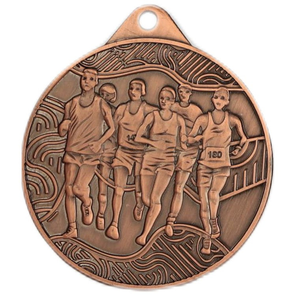 Medal brązowy stalowy Biegi Lekkoatletyka średnica 50 mm