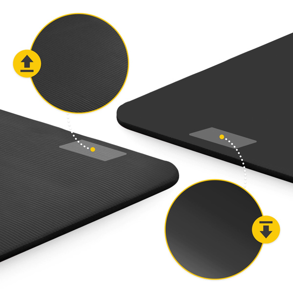 Mata fitness, do ćwiczeń, jogi NBR 1cm czarna