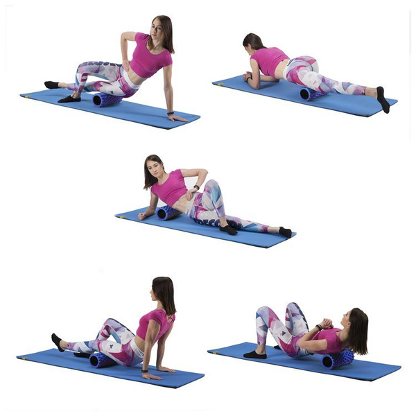 Wałek Roller HMS Fitness FS103 33cm niebieski