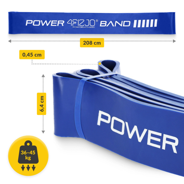 Guma oporowa Power Band 36-45kg niebieska