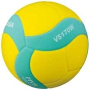Piłka siatkowa MIKASA VS170W zielono-żółta rozmiar 5 dla dzieci