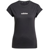 Koszulka damska adidas Essentials Linear Cotton czarna JC8238