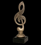 Statuetka  odlewana 27cm - MUZYKA - RTY3859A/BR
