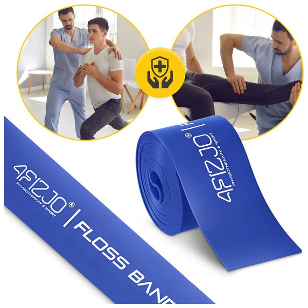 Taśma rehabilitacyjna do ćwiczeń niebieska 1,5m
