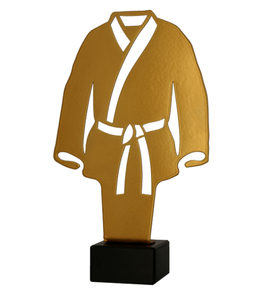 Trofeum metalowe z marmurową podstawą - karate/judo,  ML-KAR2
