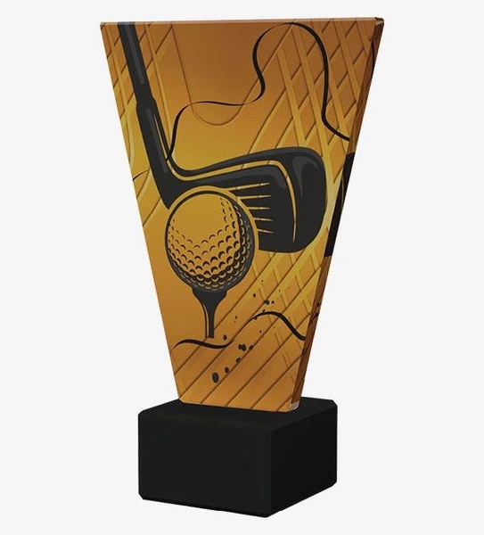 Trofeum szklane 17,5cm - GOLF - VL1-C/GOL/BK