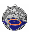 Medal metalowy srebrny ZAPASY M107/S